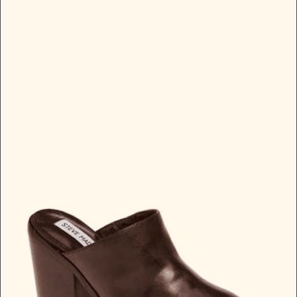 Black Leather Steve Madden Mule Size 8 - Picture 6 of 8